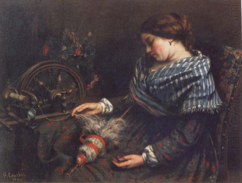 Gustave Courbet The Sleeping Spinner china oil painting image